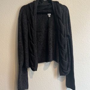 Converse cotton blend cable knit‎ cardigan